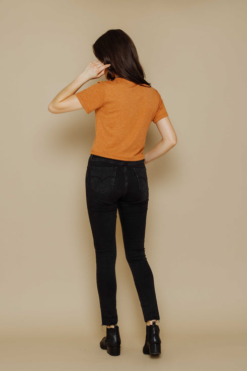 Jill-Crop Rib Tee